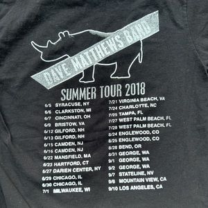 Dave Matthew’s Band Concert Tshirt with tour dates on back| Band Tee size M